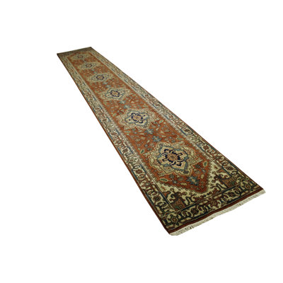 Tapis de couloir unique 2,7 x 15,9 rouille Rhodell