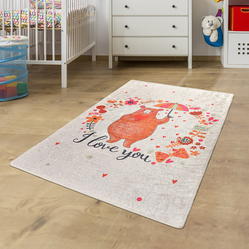 Floral Shag Area Rug, Rectangle 140 x 188cm