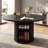 47" Modern Round Dining Table with Hidden Compartment – 2-Tier Storage Shelf and Wood Slat Base, Wood Kitchen Table-1788270606