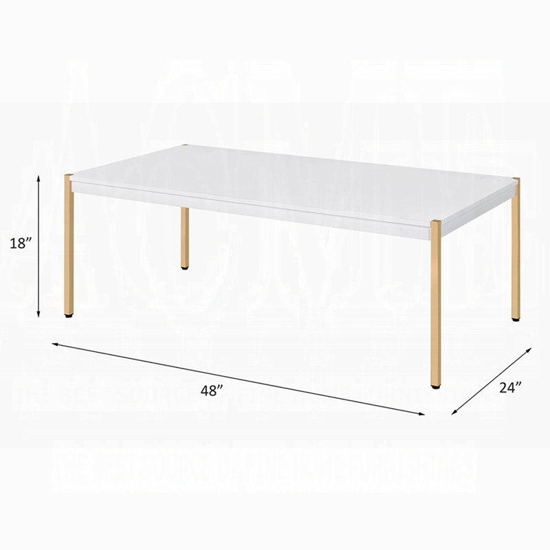 Table basse de salon moderne moderne 1pc et finition Glam Home Furniture Table d'appoint