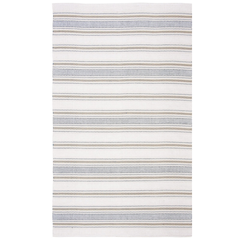 Breckenridge Hand Woven Cotton Striped Rug, Rectangle 3' x 5'