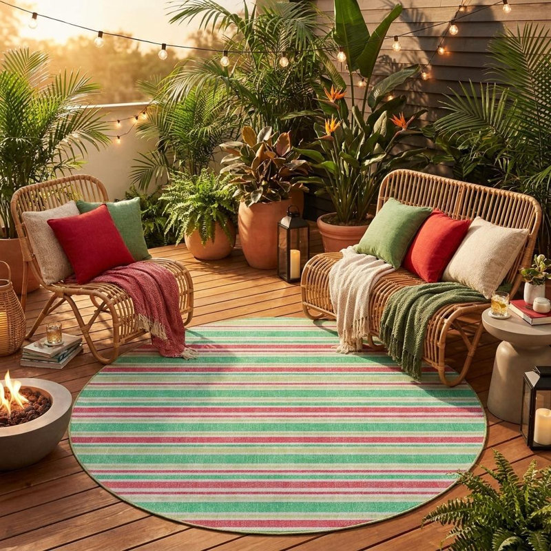 Tapis d'intérieur rond 8 po