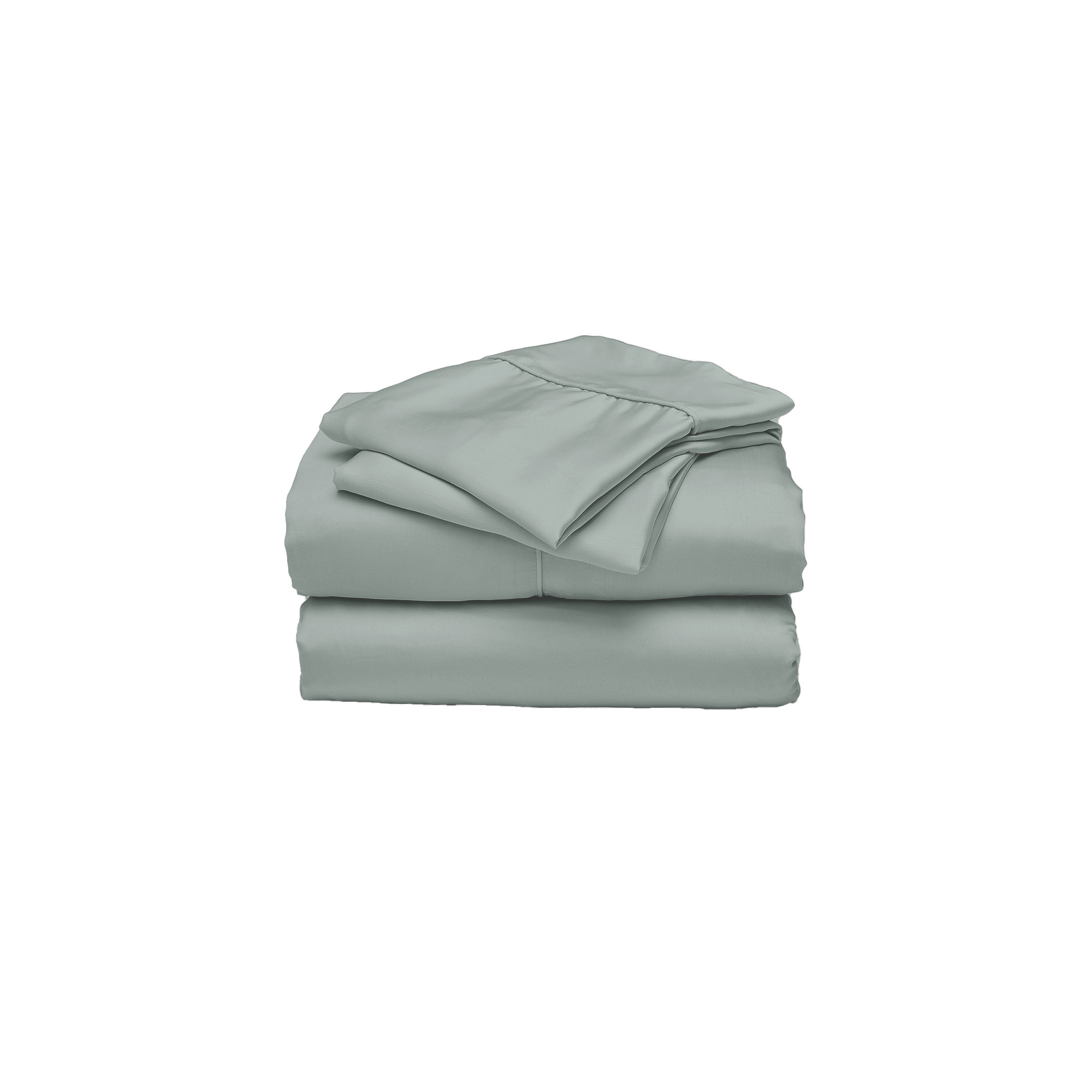 Signature Sateen Sheet Set, Sage, Queen Sheet Set with 3 Additional Pieces