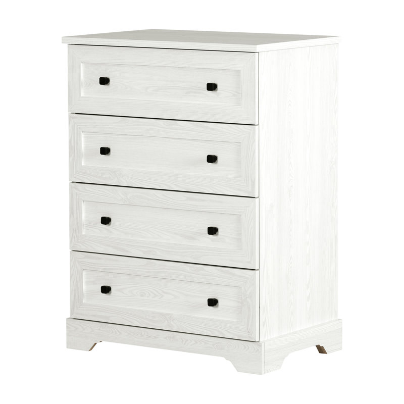 Commode 4 tiroirs Alterik, Blanc
