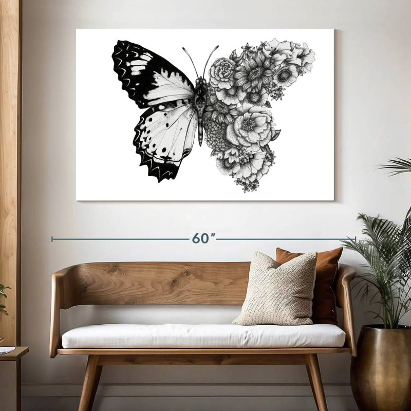 Brampt Butterfly In Bloom I, 34" H x 51" W