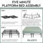 Matelas hybride mi-ferme en vinyle 9 po Bonneauville et lit plateforme en métal 14 po-68973020
