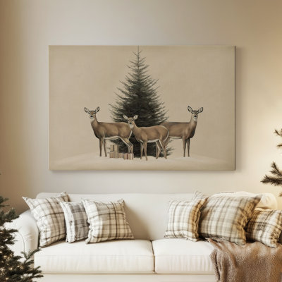 Tinsel - Village doré au crépuscule - Toile tendue avec châssis de qualité supérieure