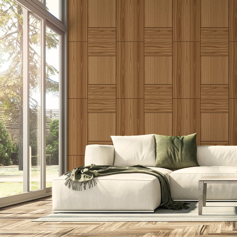 Keila 10.05m x 53cm Matte Wallpaper Roll, Dark Oak