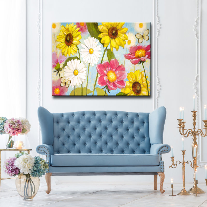 "glorieuse day" , art sur toile, 20" H x 30" L x 1,5" D