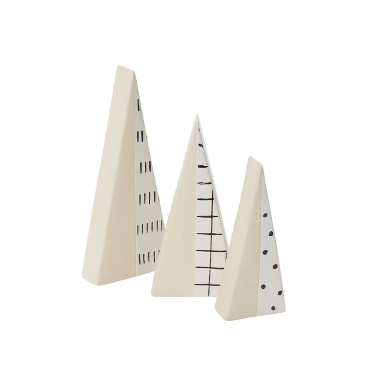 Ensemble de 3 arbres de table en céramique