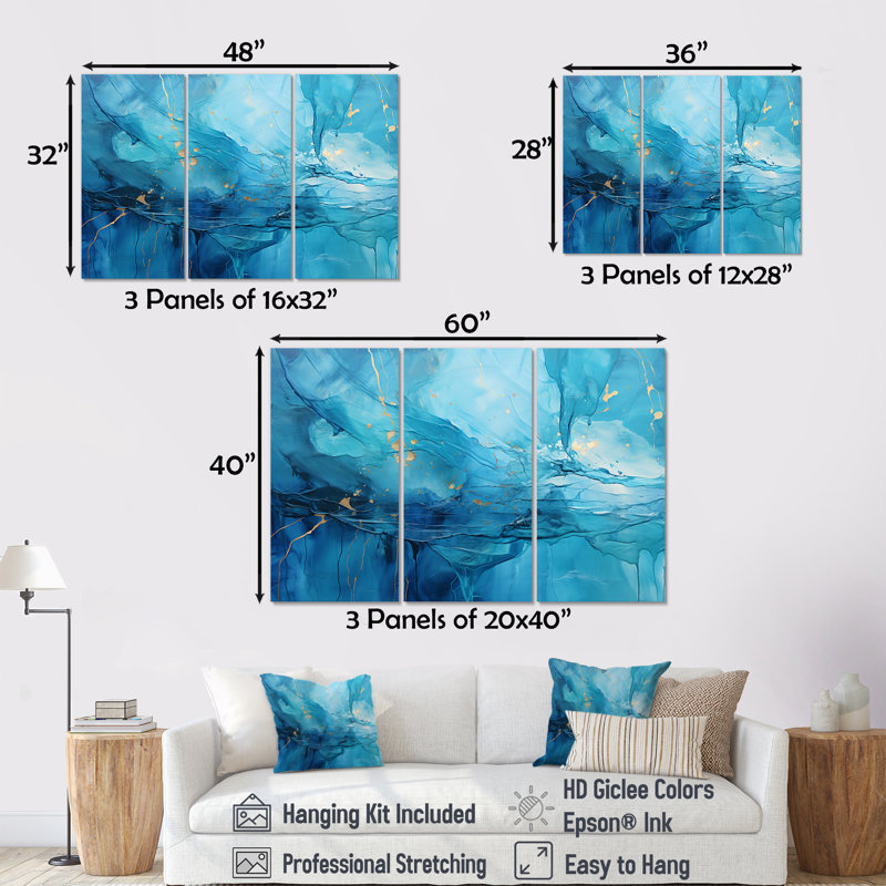 Natanya - ensemble de reproduction d'art mural, H 28 po x l 36 po x P 1 po, Toile tendue