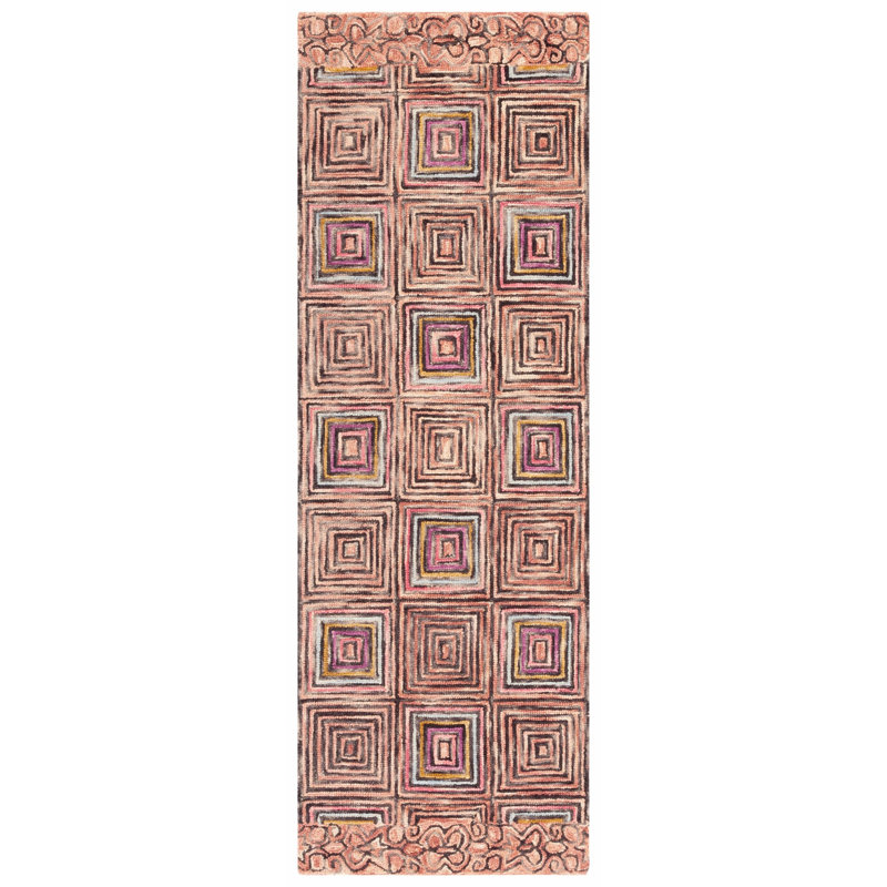 Deyoung Hand Tufted Wool Geometric Rug, Runner 2'3" x 7'