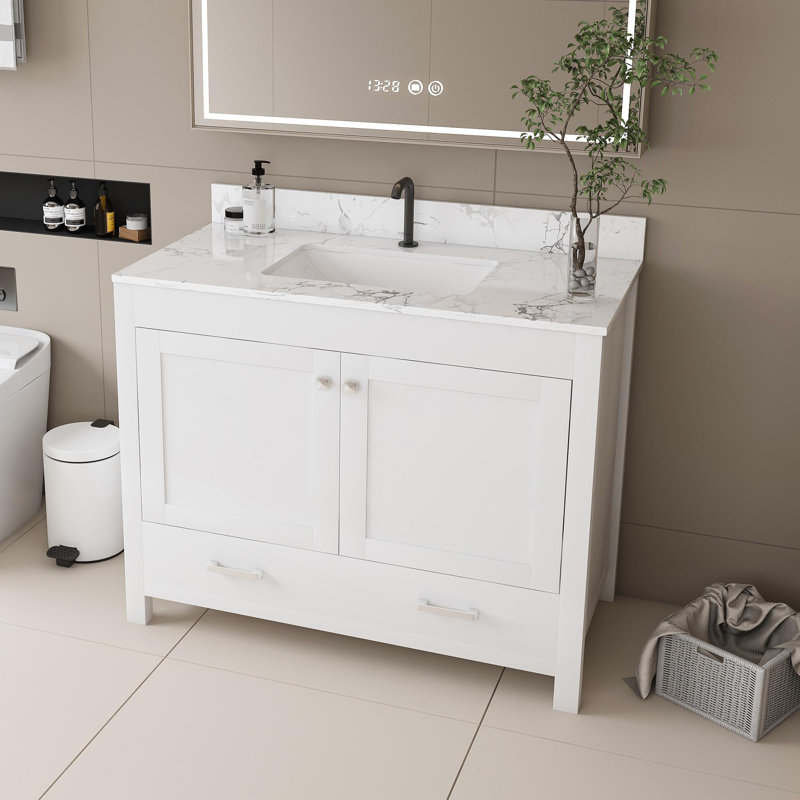 Meuble-lavabo simple autoportant 43 po avec lavabo