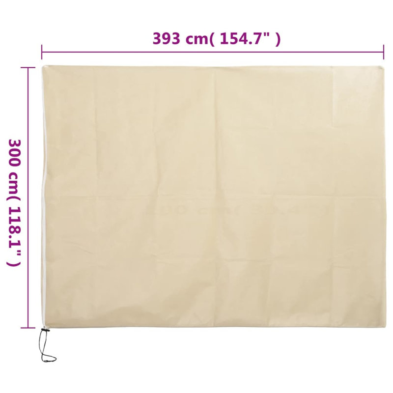  Ensemble de housse en molleton Plant 10 pièces beige, H 118,1 po x l 154,7 po, Beige, 10