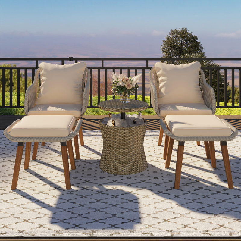 Ensemble de chaises de patio 5 pièces K&K