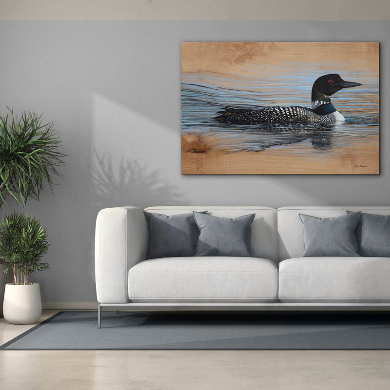 Toile épique Graffiti «Loon Reflection» par Jim Brune, 60 po x 40 po, H 40 po x l 60 po