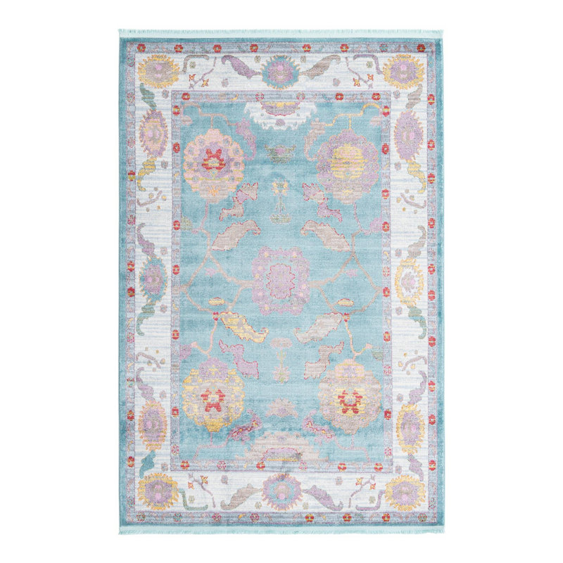 Tapis Paragon_Aqua et bleu, Rectangle 5 pi 5 po x 8 pi