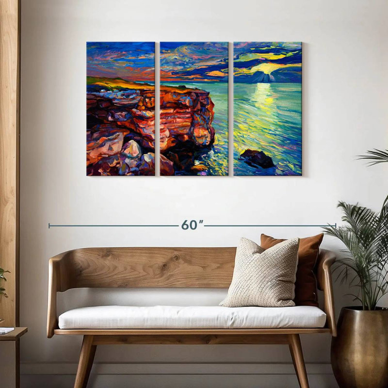 Gillard Shoreline Rock Cliffs, 28" H x 45" W