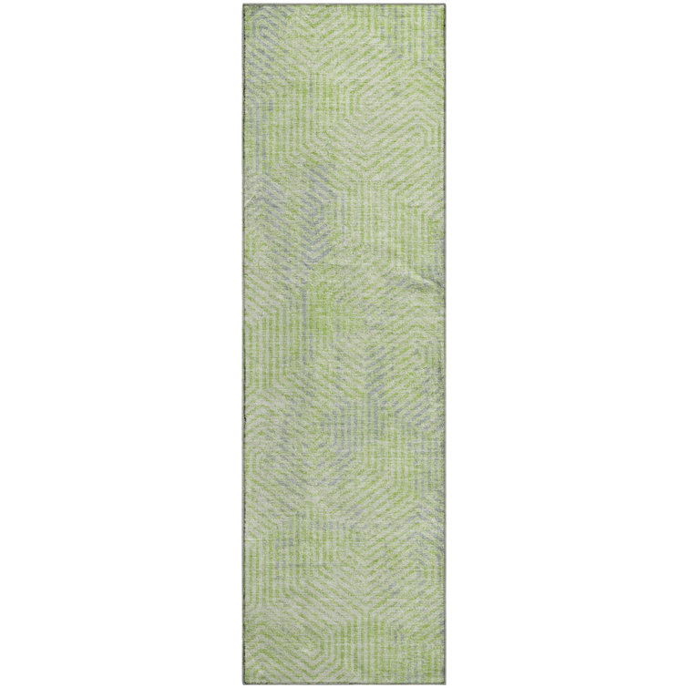 Premium Machine Washable Prisco Lime Rug