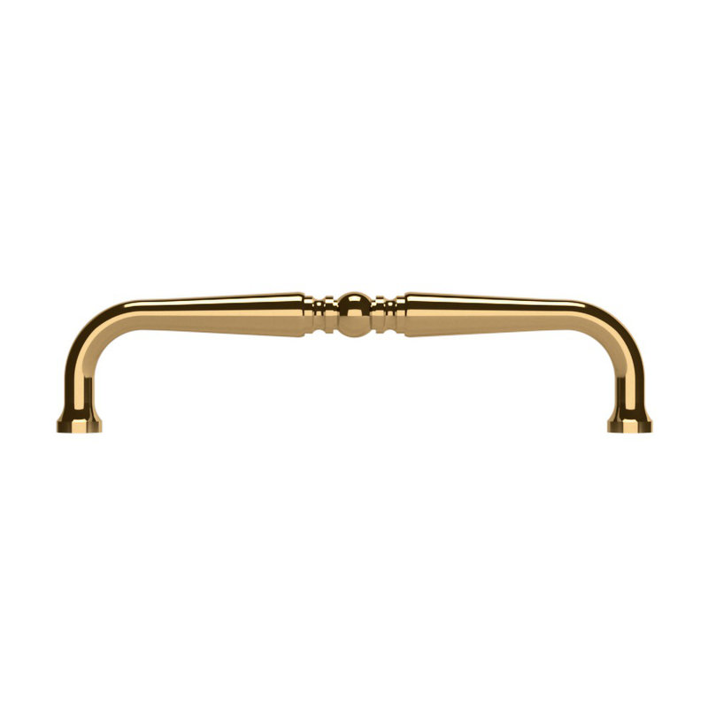Polished Brass Traditional 6" Cabinet Pull with Mounting Hardware