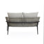 Ensemble de canapé d'extérieur en aluminium avec corde PE et coussins avec table basse