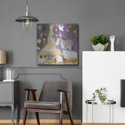  «Une visite des animaux» par Elle Media Group SA, art mural en métal, 24 po x 24 po