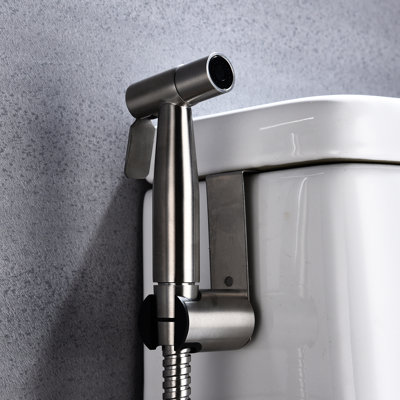 Toilet Bidet - Handheld Type Hygiene Upgrade Rust Silver Metal Bathroom Hygienic And Practical
