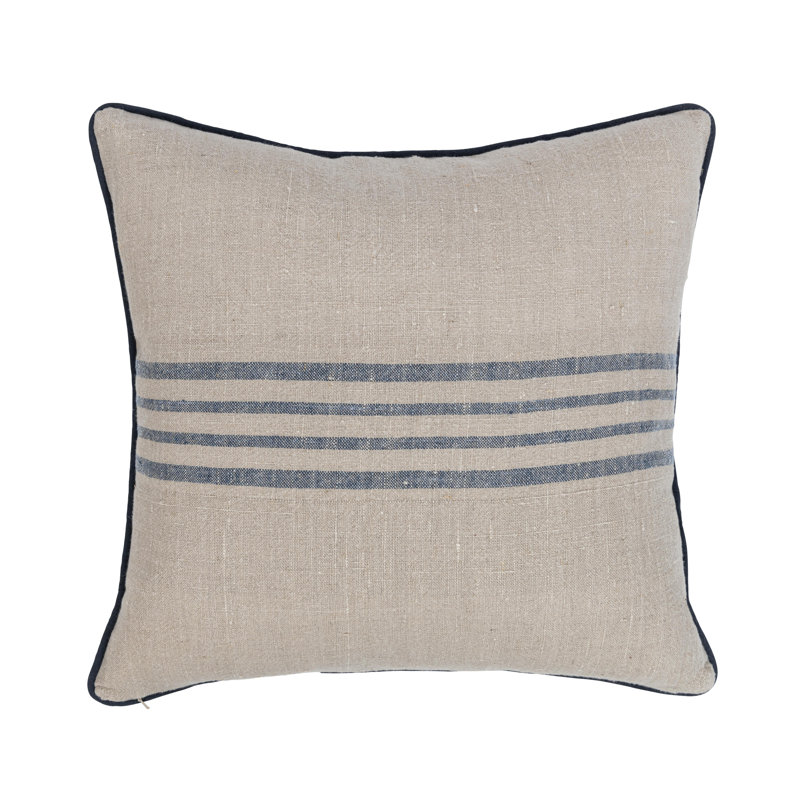 Newport Linen Pillow Cover & Insert, Square 22"