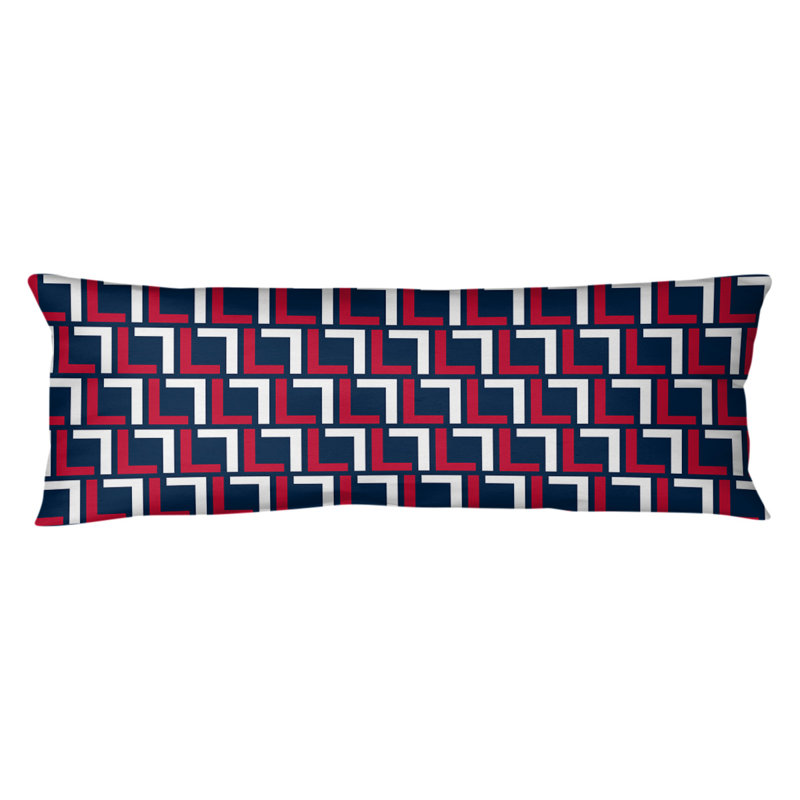 Polyester Medium Pillow, Nautical Blue/Red/White, Microfiber