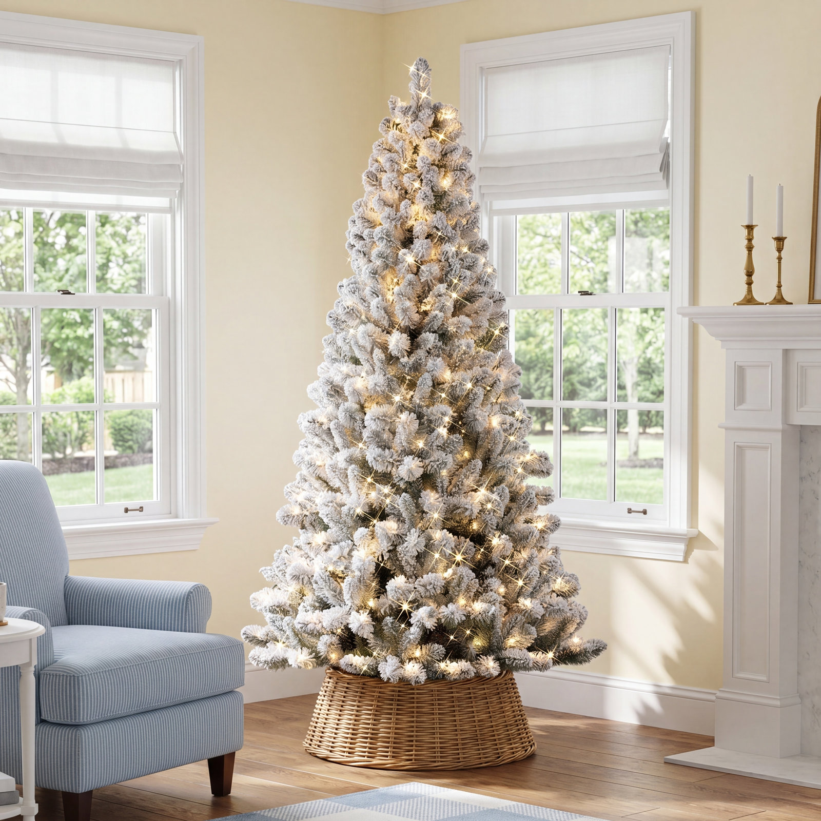 78' Lighted Artificial Pine Christmas Tree
