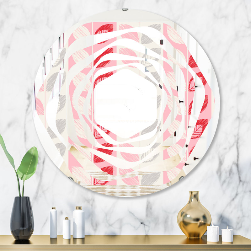 Miroir mural Botanical Design I Whirl Cottage Americana, H 31,5 po x l po, Motif floral VI tourbillon