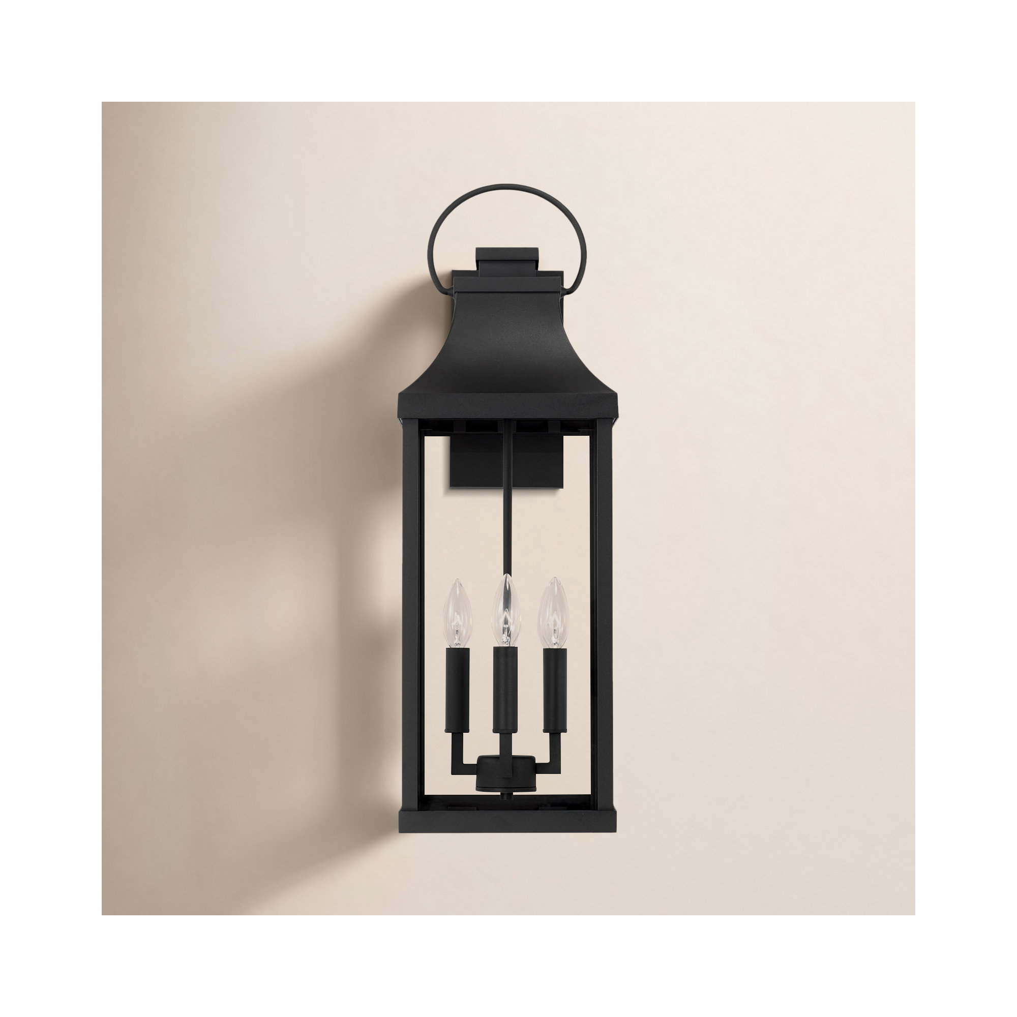 Caden 4 Light Outdoor Wall Light, Black