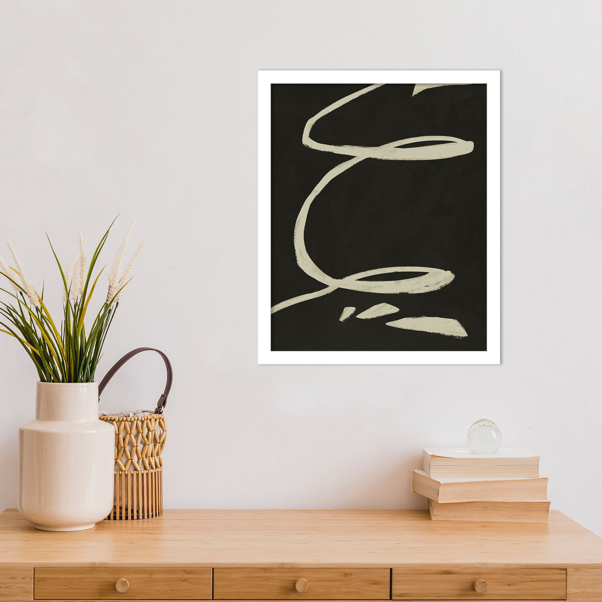 Neutral Spring III by Jacob Green, White, 17" H x 14" W x 1" D