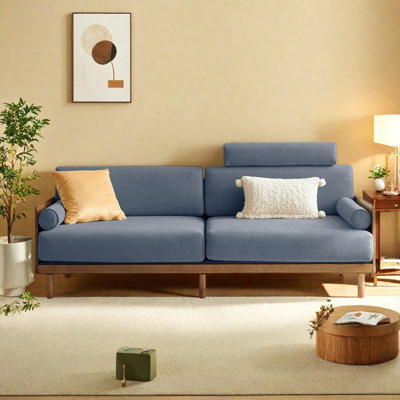 French Retro Living Room Solid Wood Sofa