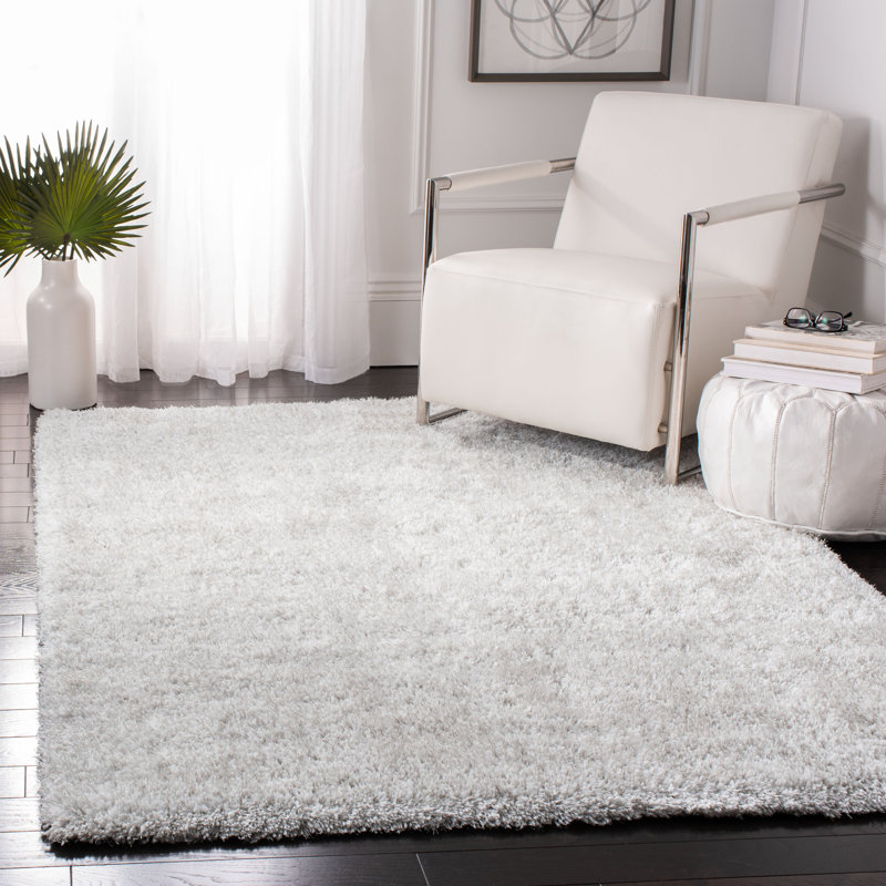 Winnett Shag Hand Tufted Performance Solid Color Rug