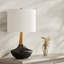 Lampe de table en bois massif 23 po Britt -462972654