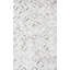 Leather Geometric Area Rug in Silver