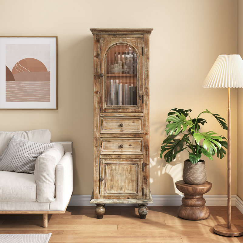 Armoire de rangement Farmhouse Tall, Rustique naturel