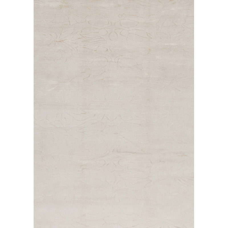 Tapis ivoire noué à la main de haute qualité