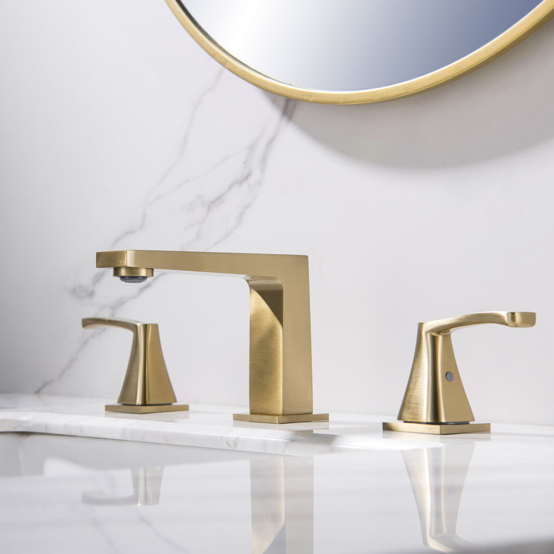 Robinet de lavabo de salle de bain à deux poignées à fixation sur le comptoir