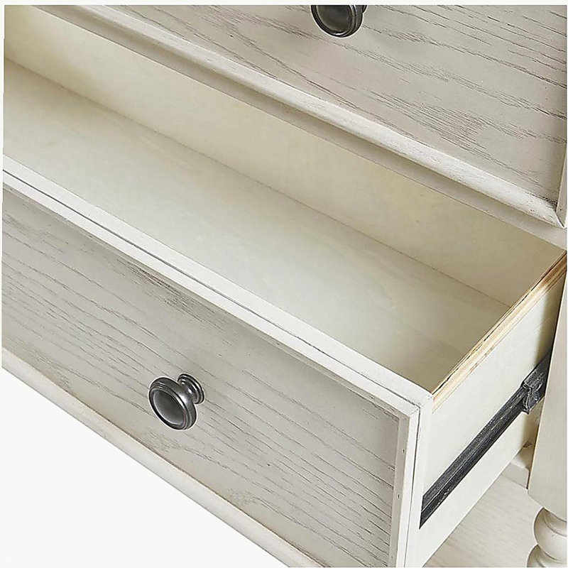 2 armoires décoratives à 2 tiroirs, beige rétro, Naturel