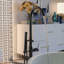 Robinet de baignoire autoportant à fixation au sol avec douche à main-65941728