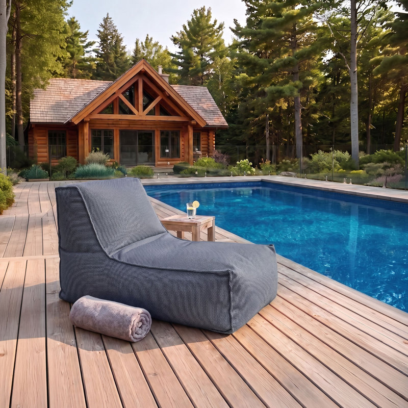 Fauteuil à billes et chaise longue Alpine, Navy