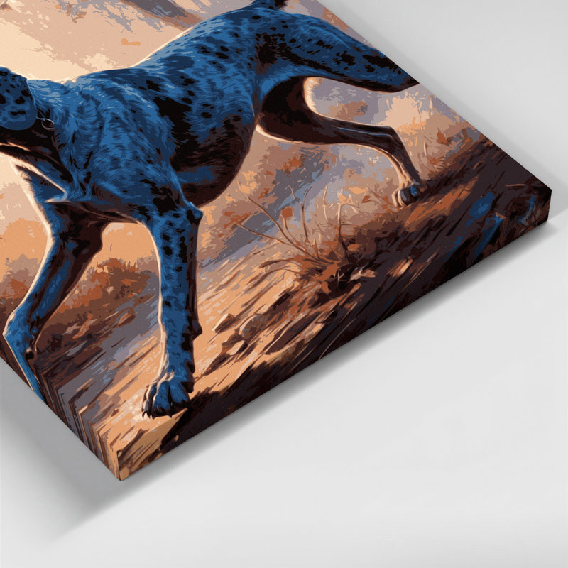 «Dogs Bluetick Coonhound», art mural sur toile noire, H 12 po x l 12 po