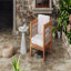Fauteuil club d'extérieur en bois d'acacia