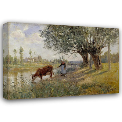 "Countryside near Grez-Sur-Loing" by  Carl Trägårdh - Gallery Wrap Canvas Wall Art