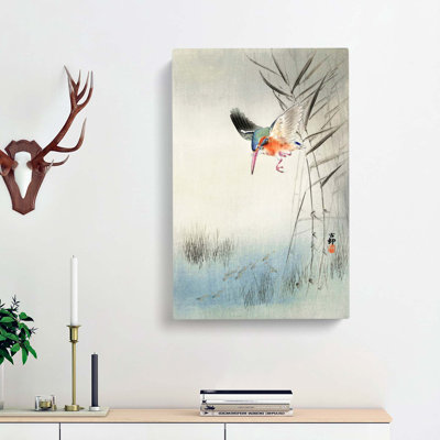 Hunting Kingfisher by Ohara Koson - Wrapped Canvas