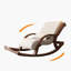 Chaise berçante en bois massif-100709726