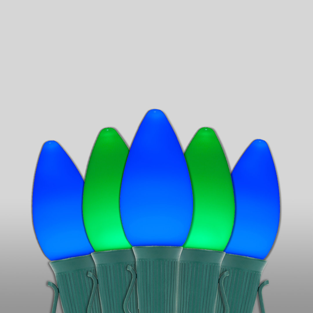 Smooth C7 Shatterproof OptiCore LED Christmas String Lights Wintergreen Lighting 