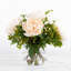 Faux peony arrangement in vase